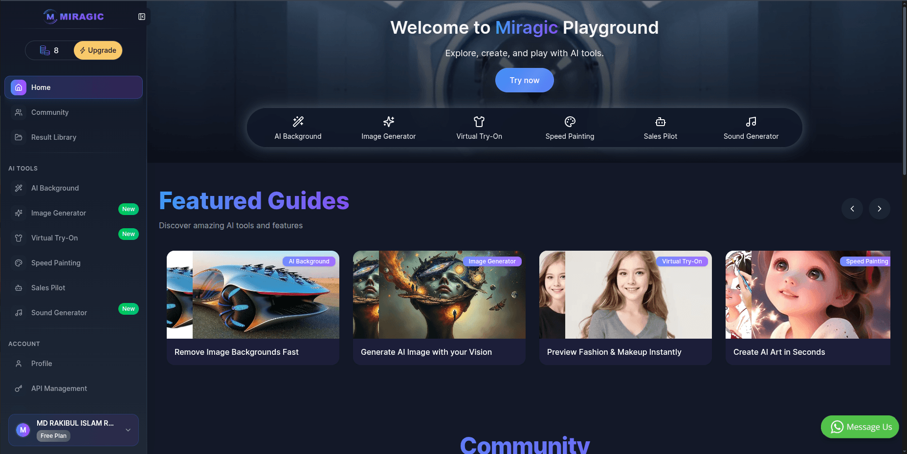 Generative AI Software | AI Art Creation Tool | Miragic