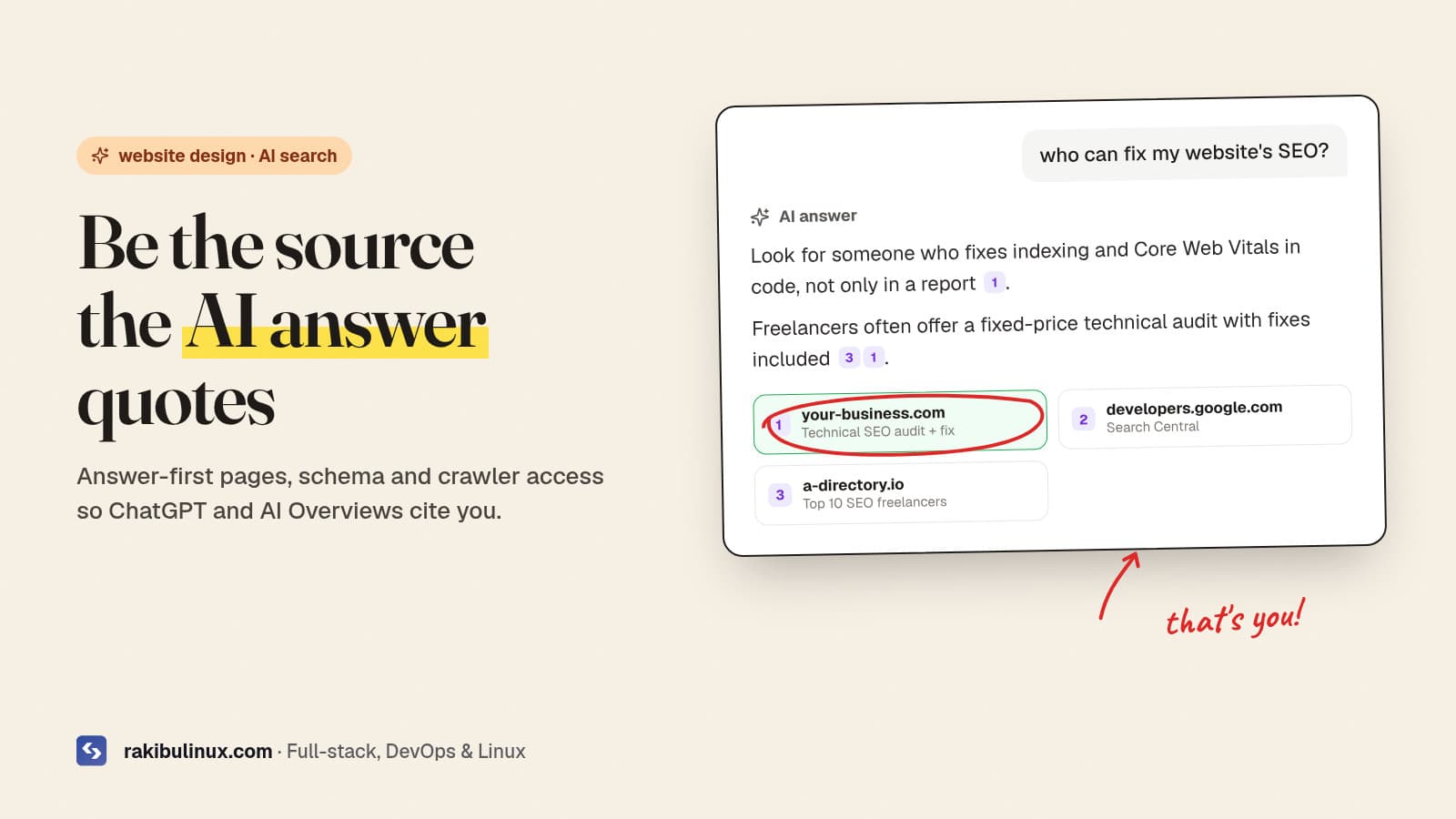 AI Search Optimization: Get Your Business Cited by ChatGPT, Perplexity and Google AI Overviews