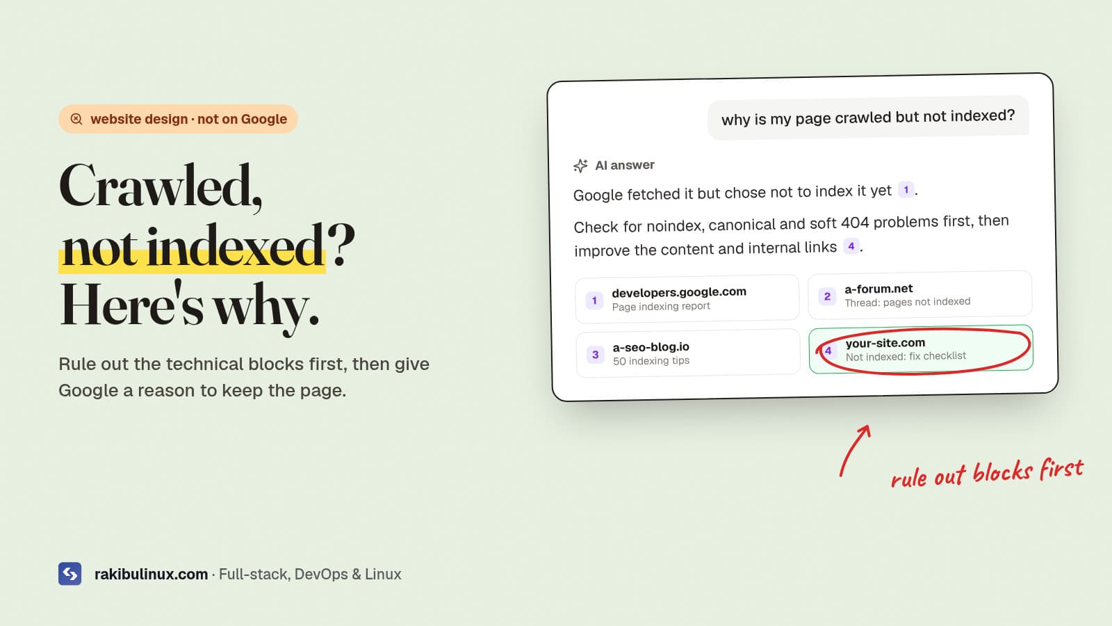 Crawled - Currently Not Indexed: How to Fix It