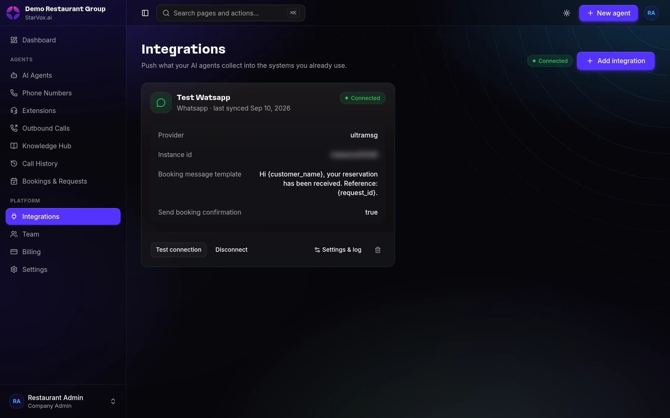 StarVox: AI Voice Agent Dashboard thumbnail 5