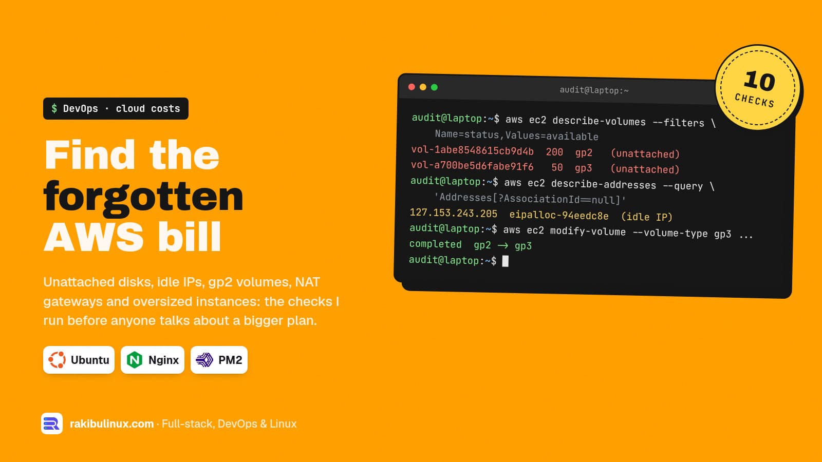 Reduce AWS EC2 Costs: 10 Checks Before You Resize