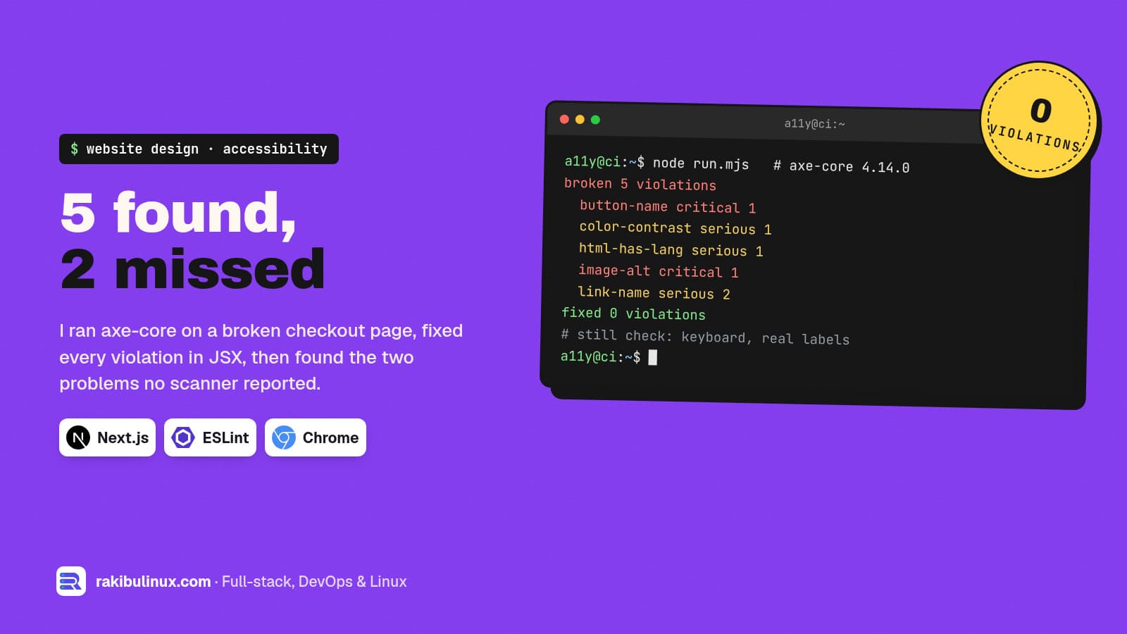Fix Accessibility Issues in Next.js: An axe-core Walkthrough