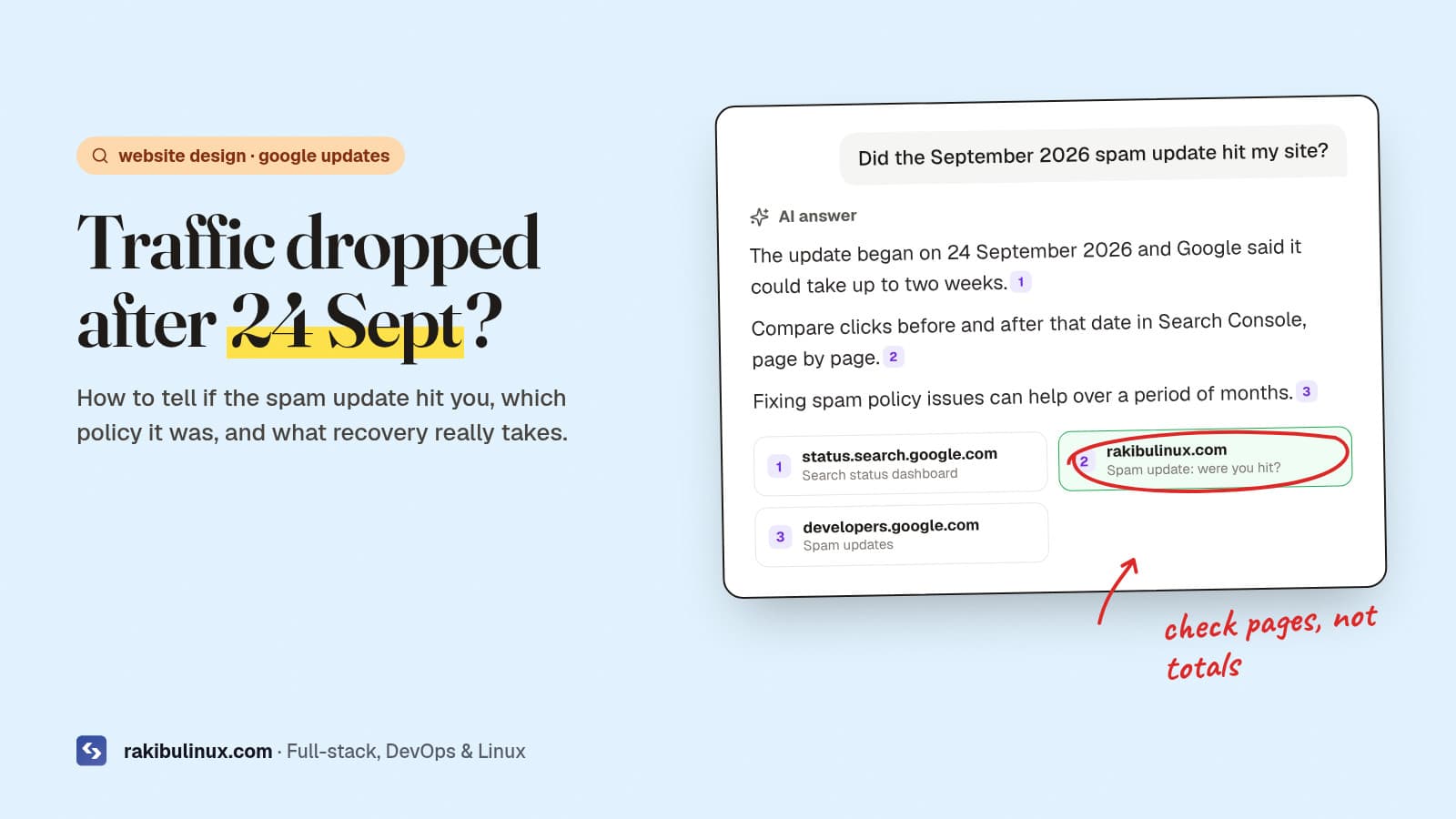 Google September 2026 Spam Update: Were You Hit?