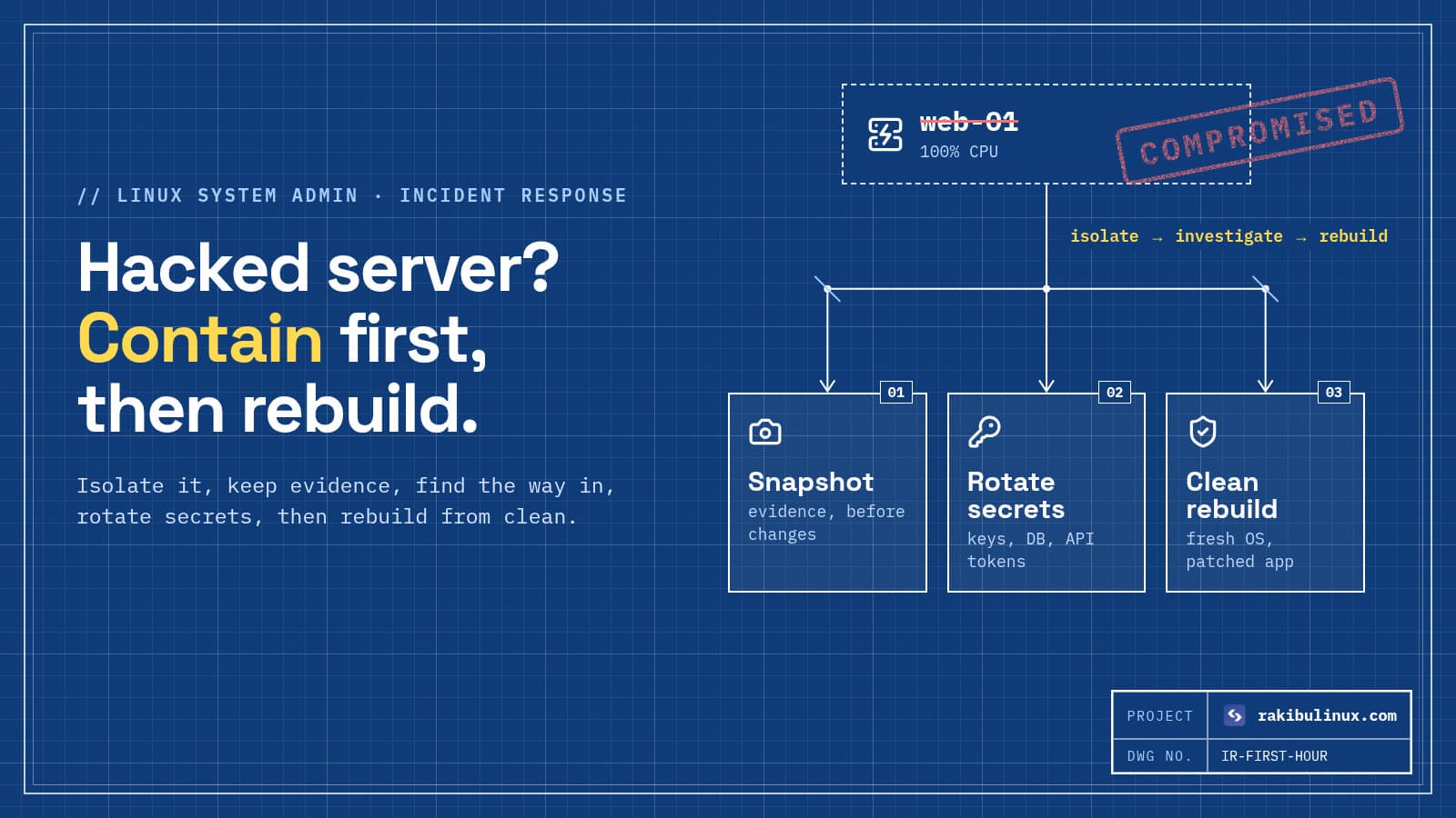 Linux Server Hacked? What to Do in the First Hour