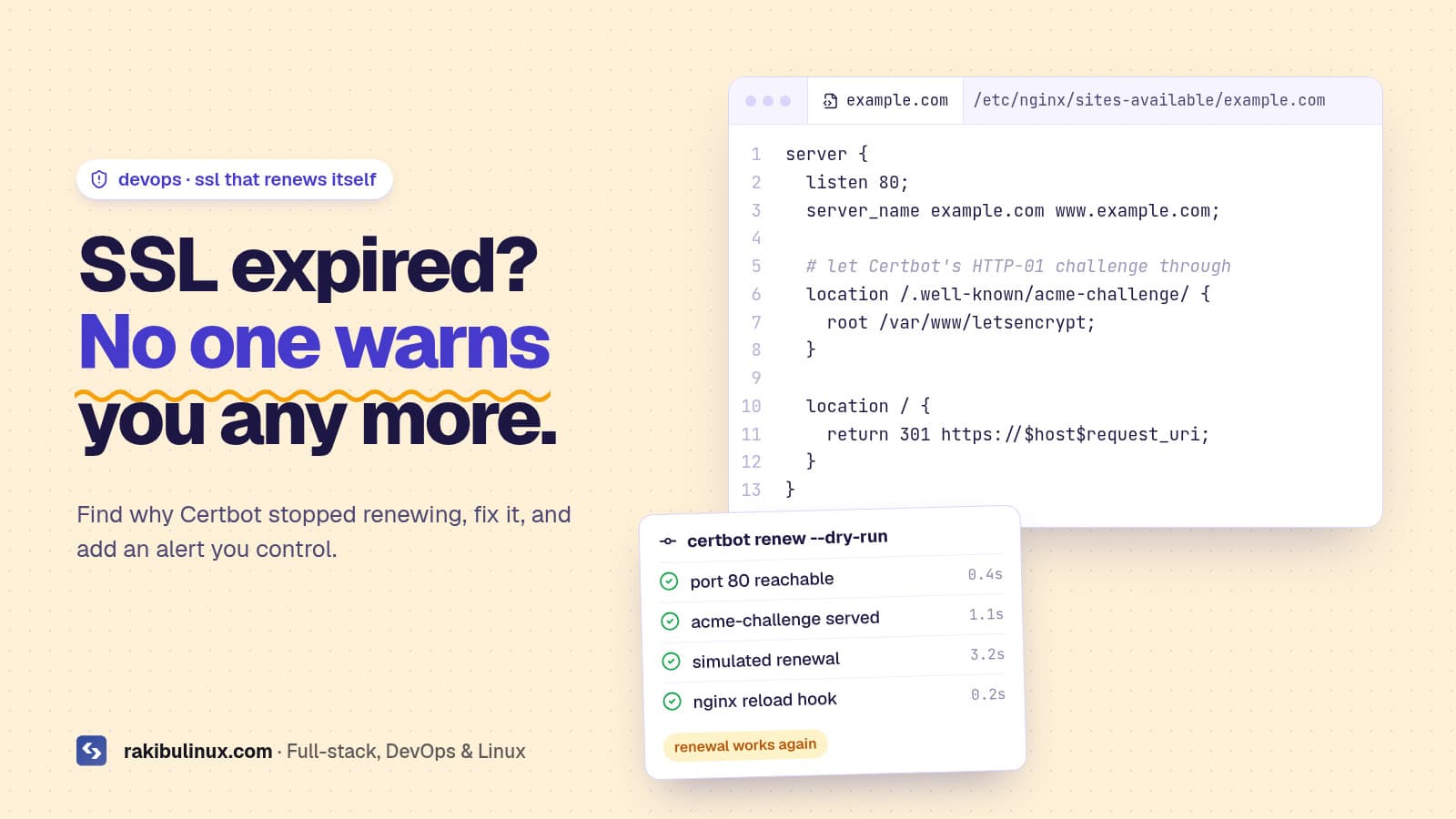 Certbot Renewal Failed? Fix an Expired Let's Encrypt SSL