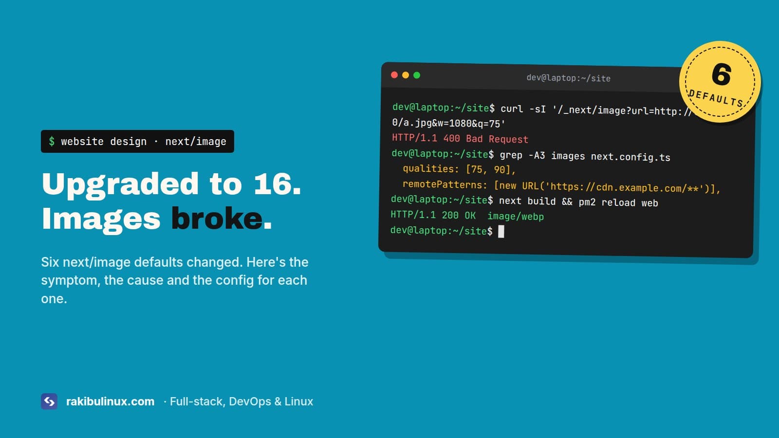 Next.js 16 Images Broken or Blurry After Upgrade? Fix